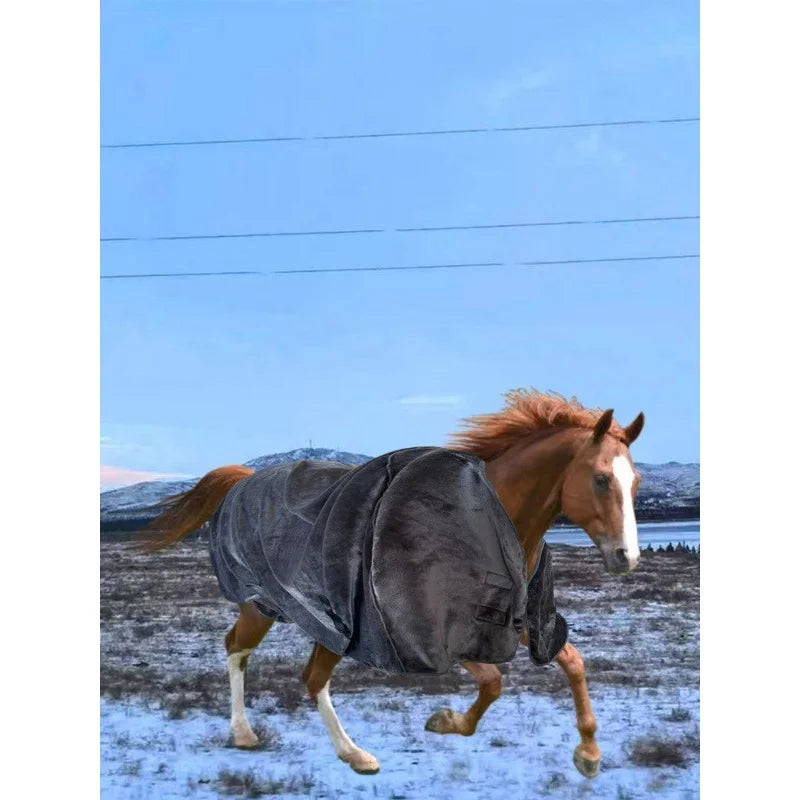 Comfortable Extra Thick Horse Blanket Warm Coat Windproof Blankets Portable Equestrian Supplies Horses Clothing