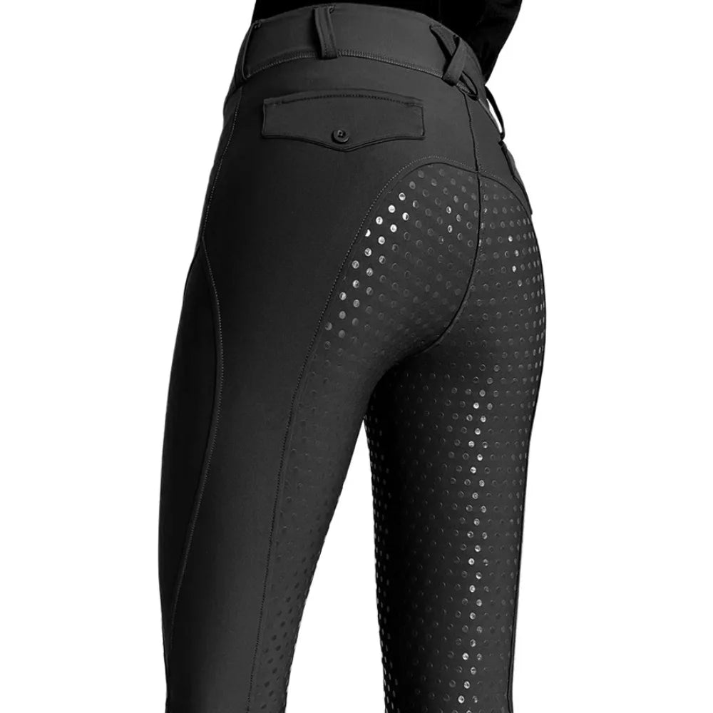 Spring, Summer and Autumn Full-seat Silicone Non-slip Rivets Stretch High Waist Tight Horse Riding Suit Equestrian Pants