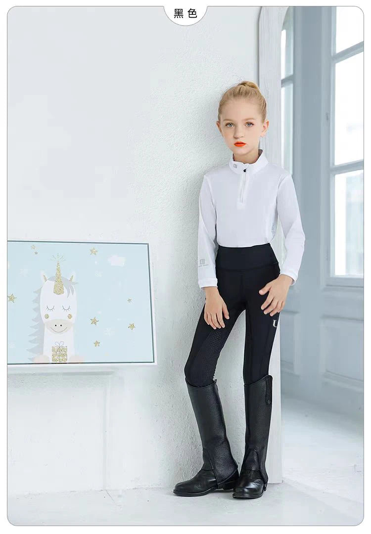 children's horse riding pants full silicone