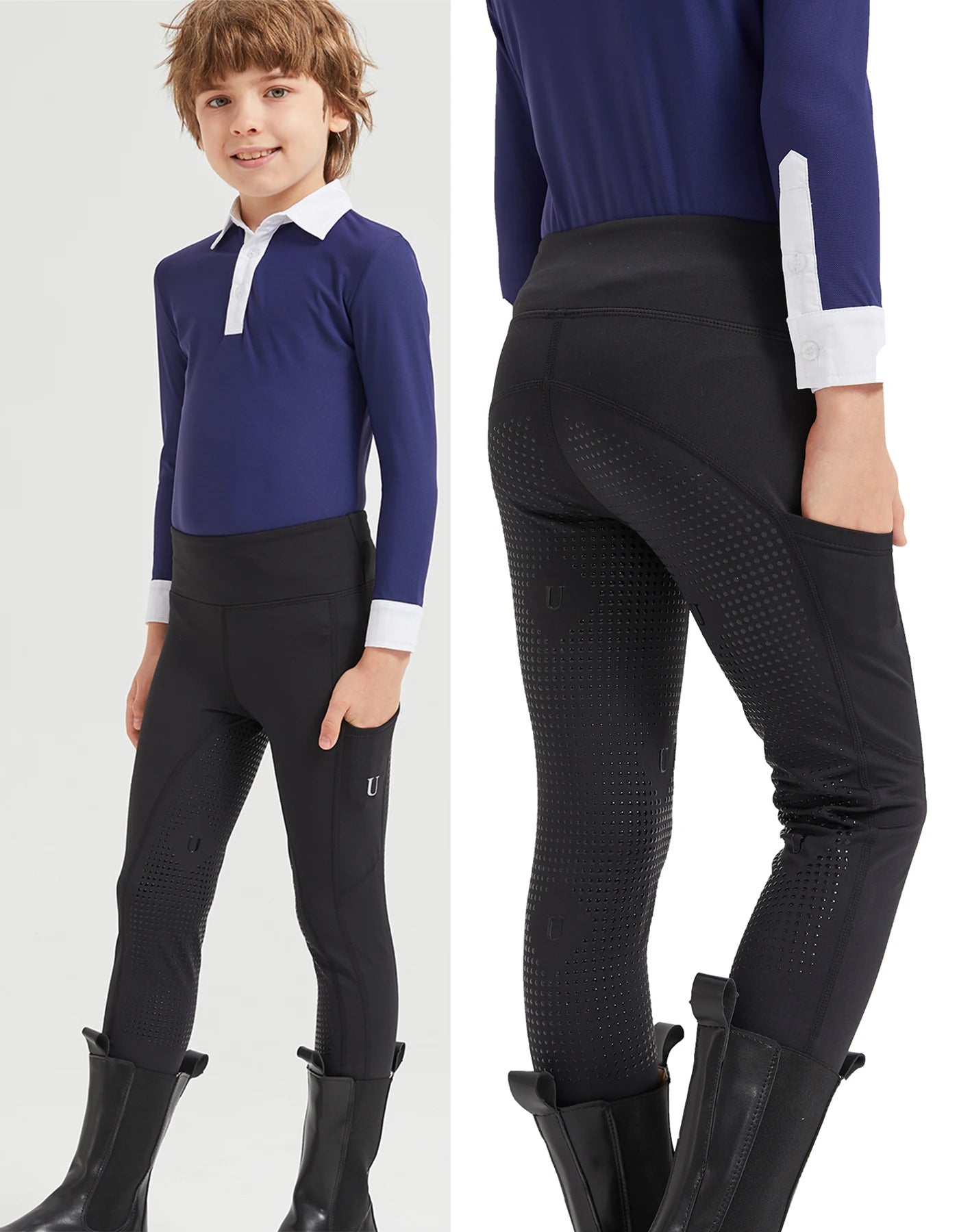 children's horse riding pants full silicone