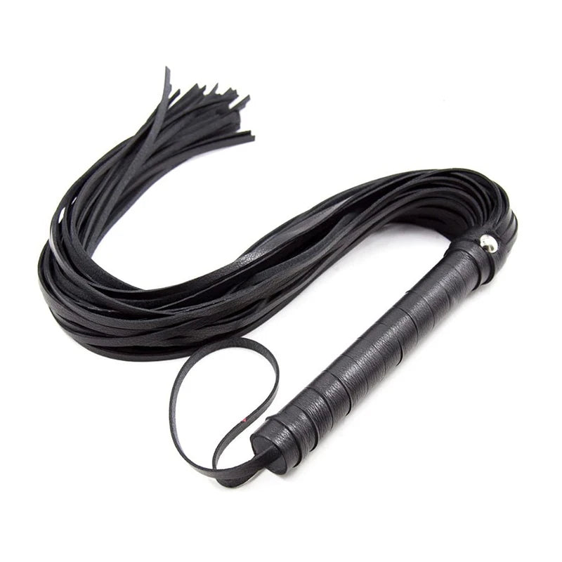 1PC 40CM Genuine Leather Tassel Horse Whip With Handle Flogger Equestrian Whips Teaching Training Riding Whips