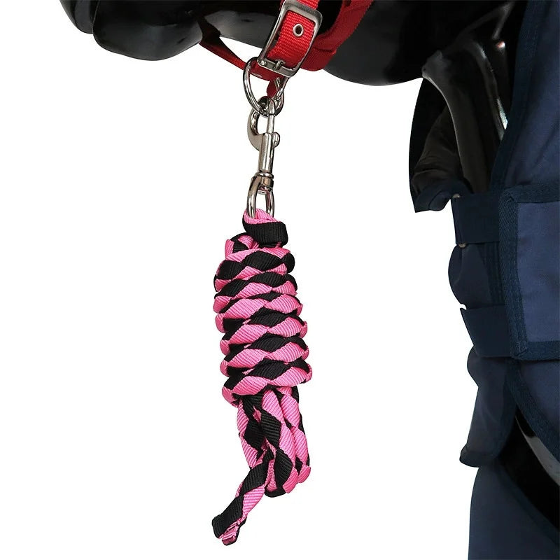 16mm thick pull horse rope plus thick silver alloy big hook horse rope four strand braided pet leash