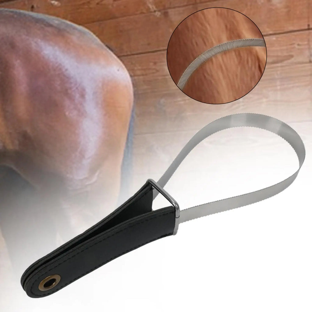 Horse Sweat Scraper Tool Shaving Shedding Blade Cattle Donkeys Clean Tool Knots Tangles for Donkeys Livestock Animal