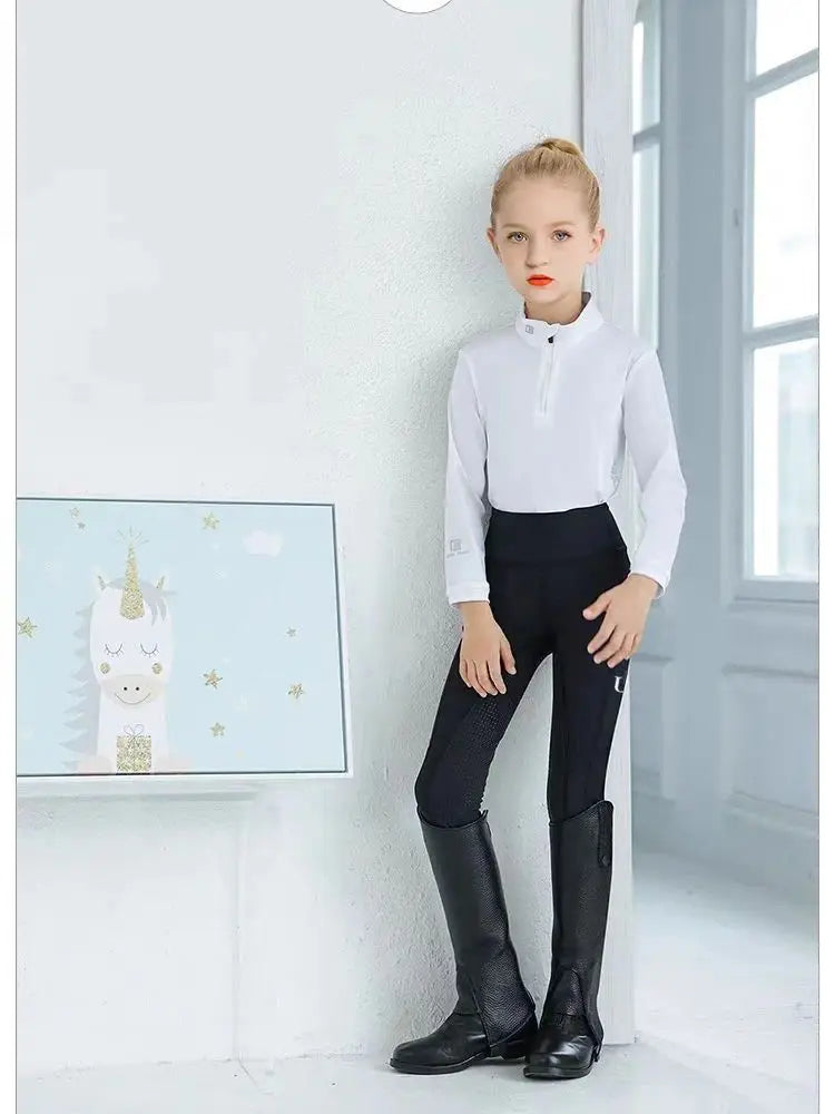 children's horse riding pants full silicone