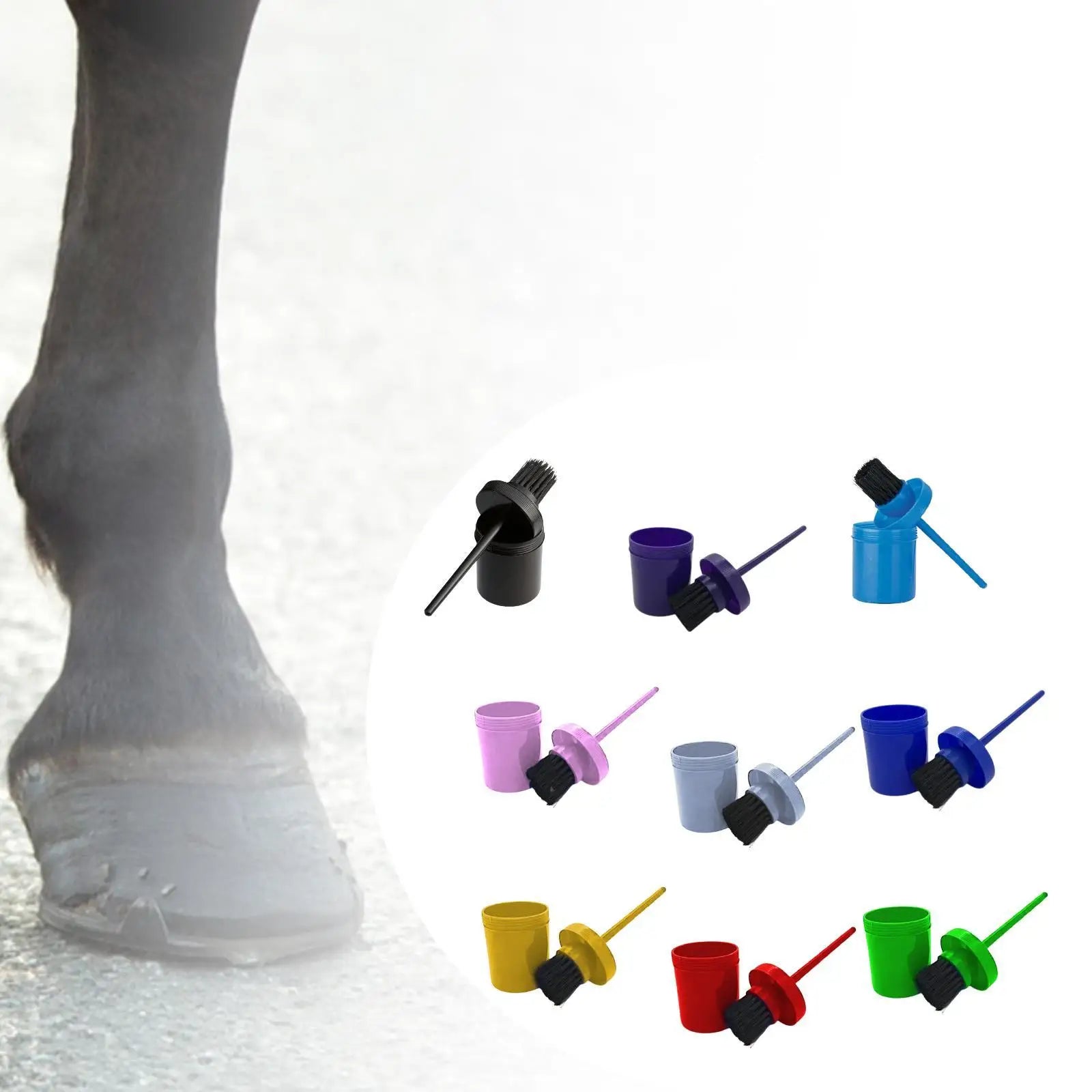 Hoof Grease Brush Horse Hoof Brush Cleaning Tool Comfortable Handle Practical Equestrian Accessories for Pigs Goats Livestock